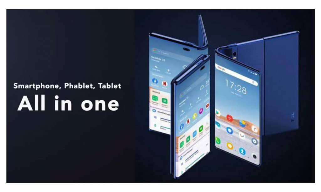 TCL' s Fold n Roll Phablet Concept 2021